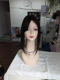 Topper de cabello 100% natural color castaño oscuro con cerquilloqie