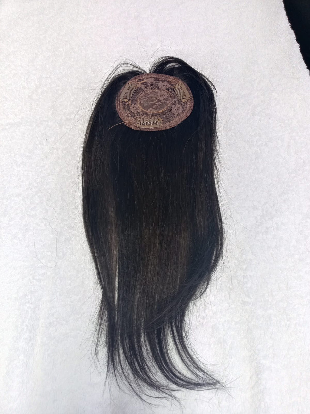 Topper de cabello 100% humano con cerquillo 35 a 40 cm