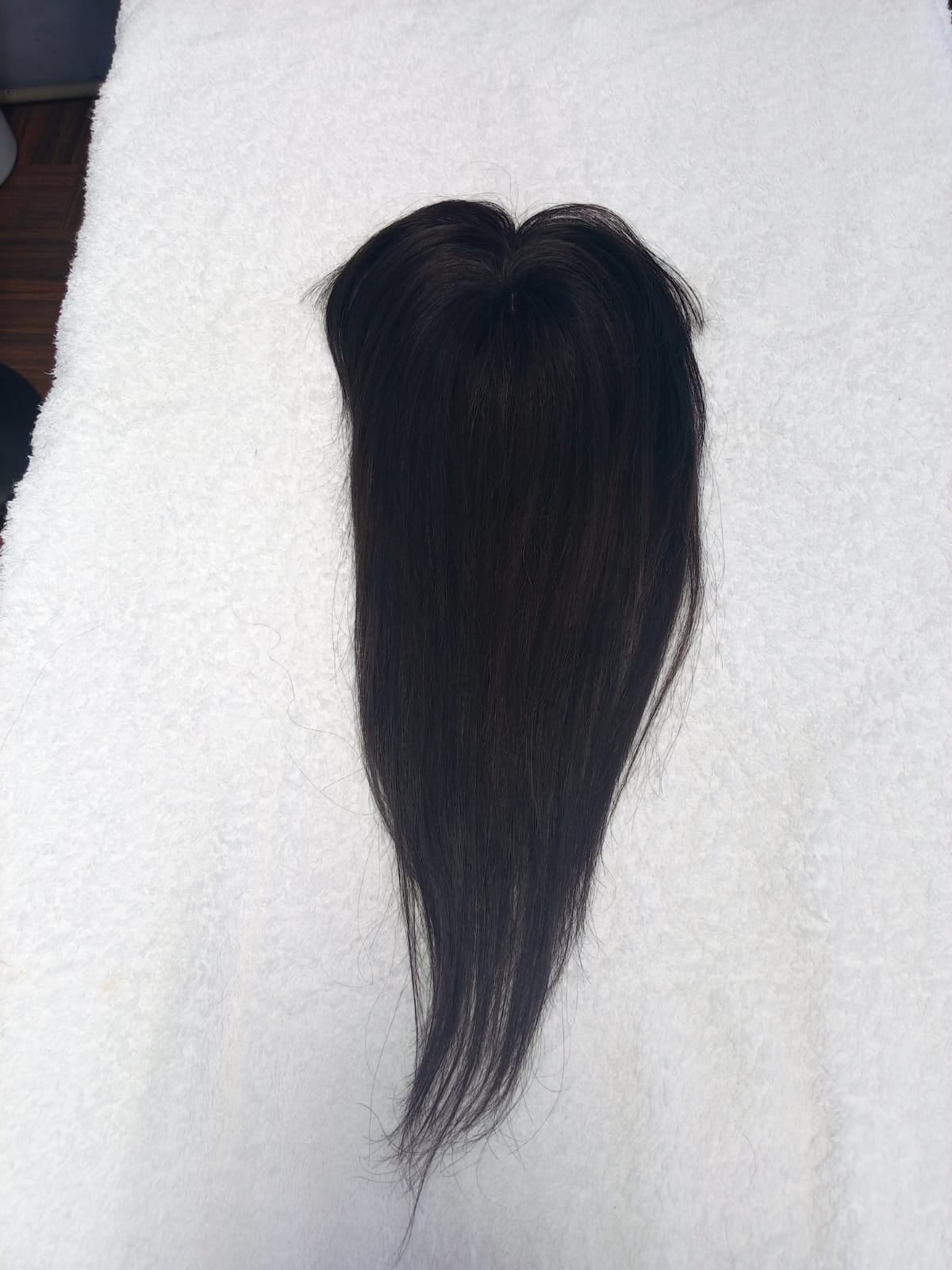 Topper de cabello 100% humano con cerquillo 35 a 40 cm