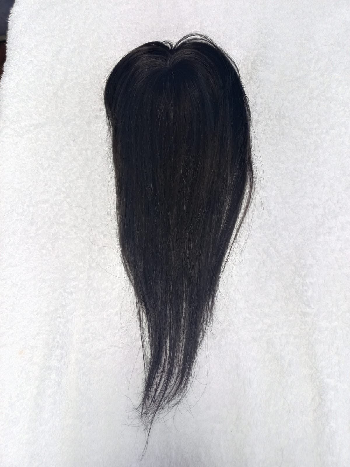 Topper de cabello 100% humano con cerquillo 35 a 40 cm