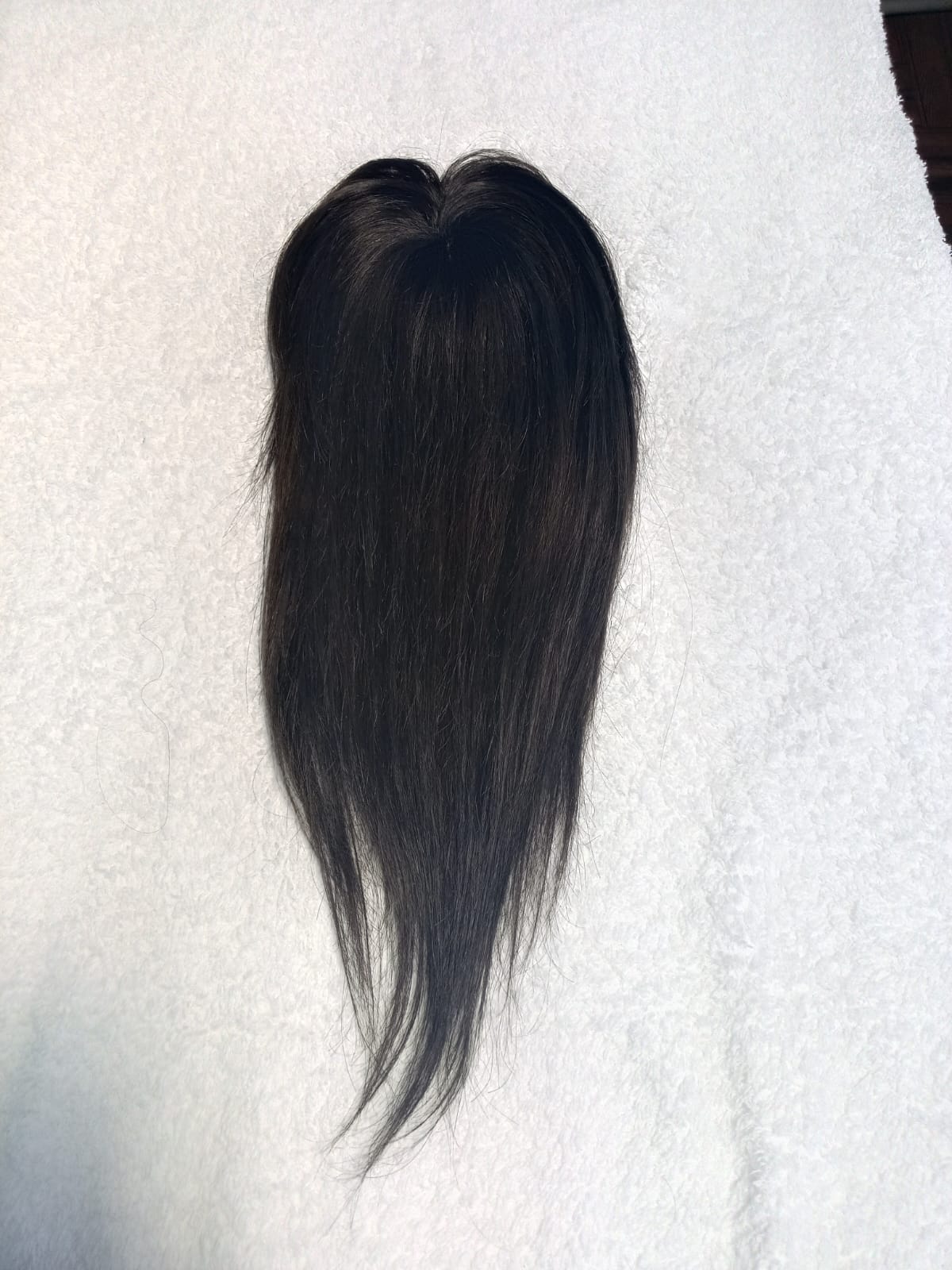 Topper de cabello 100% humano con cerquillo 35 a 40 cm