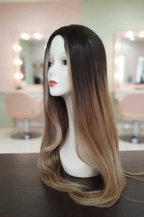 Peluca Sintética Efecto Balayage