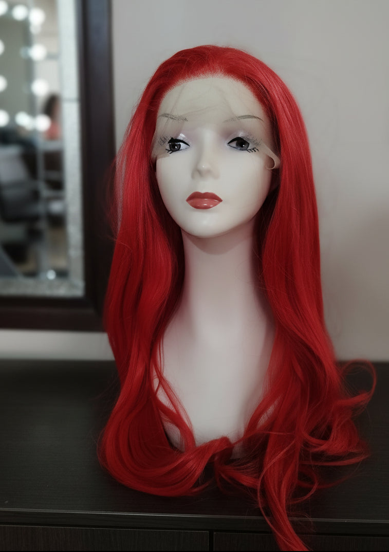Peluca Sintética Rojo Fuego Lacia Lace Front