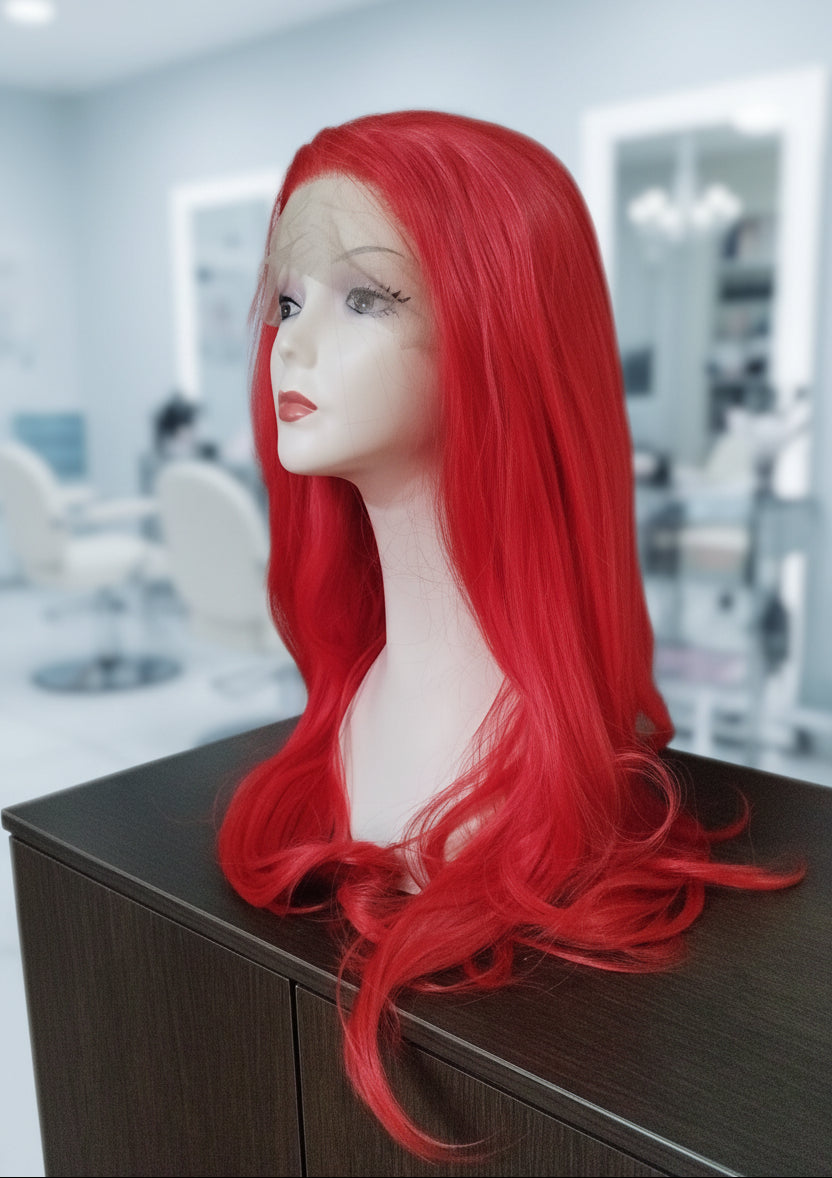 Peluca Sintética Rojo Fuego Lacia Lace Front