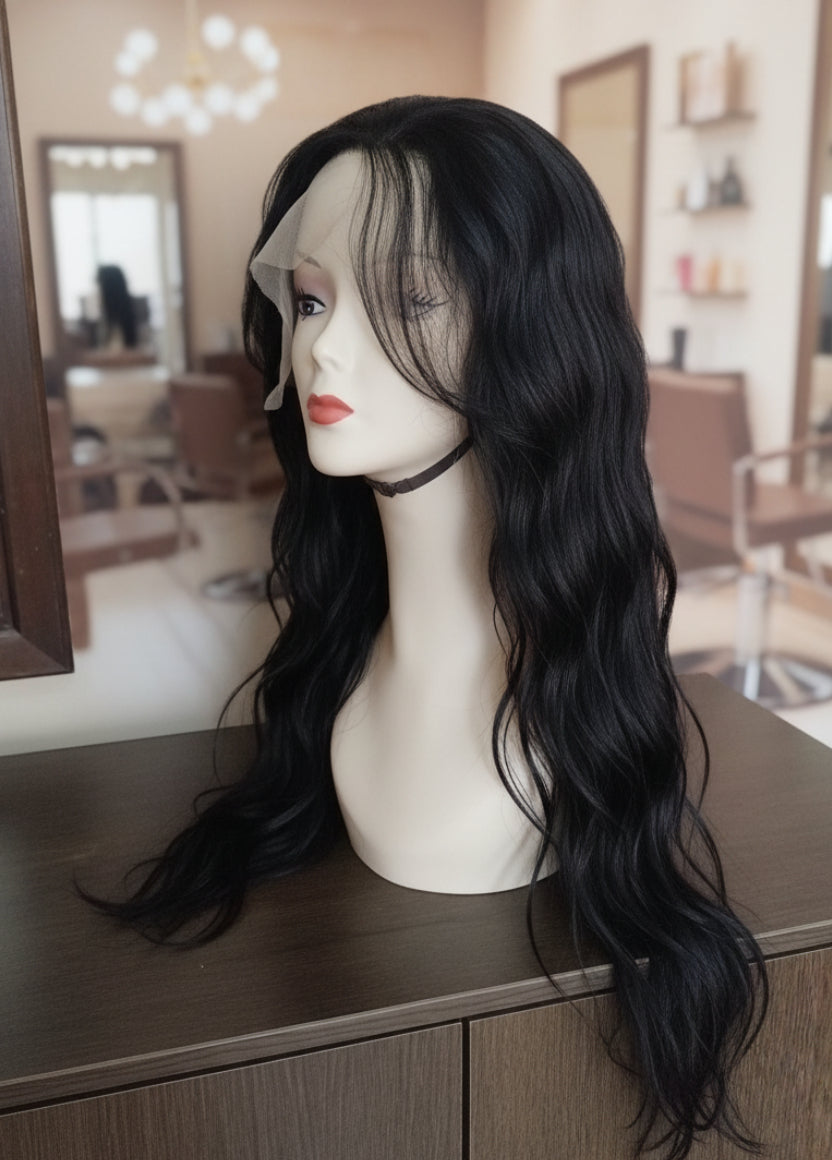 Peluca Natural 100% Humana, 70 cm