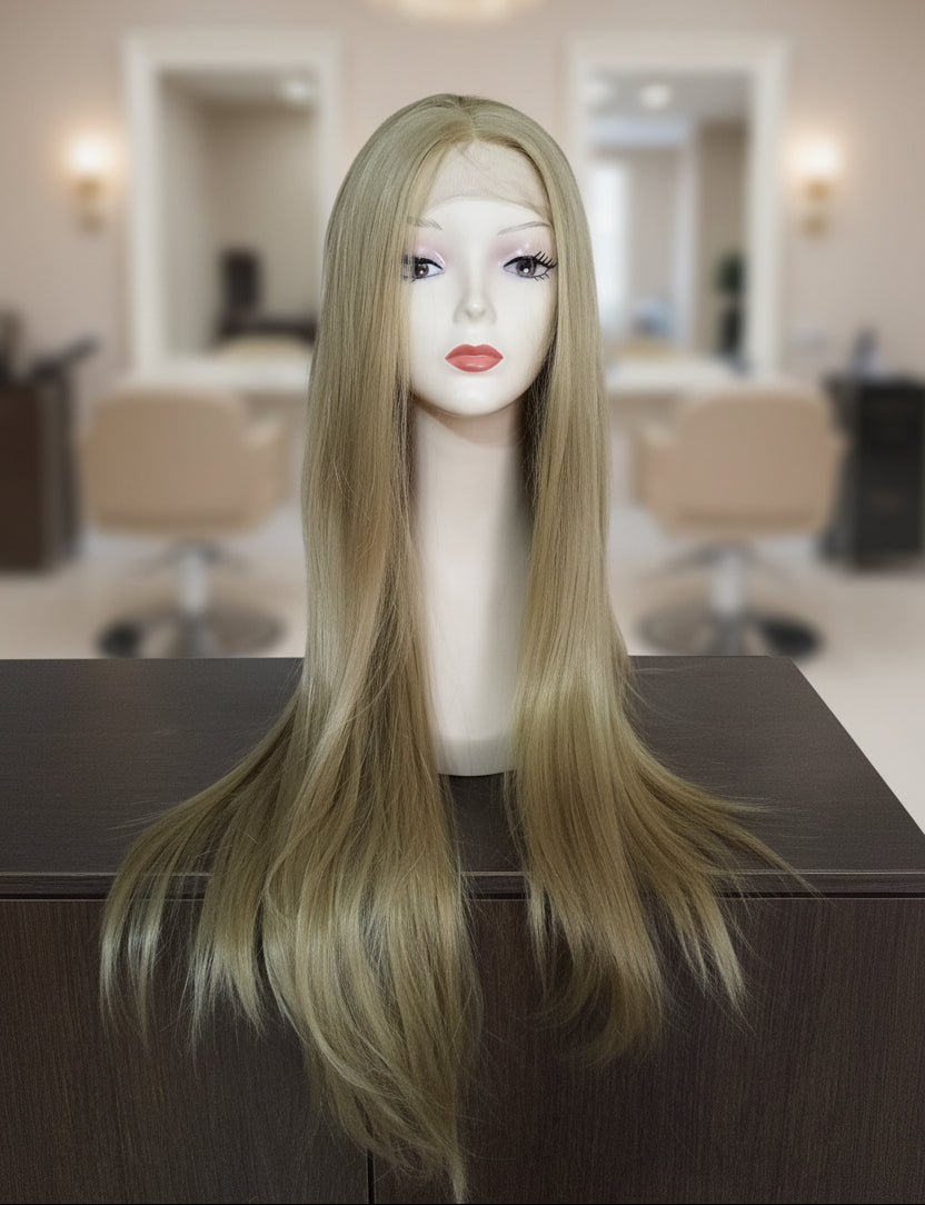 Peluca Sintética Lacia Rubio Ceniza Lace Front