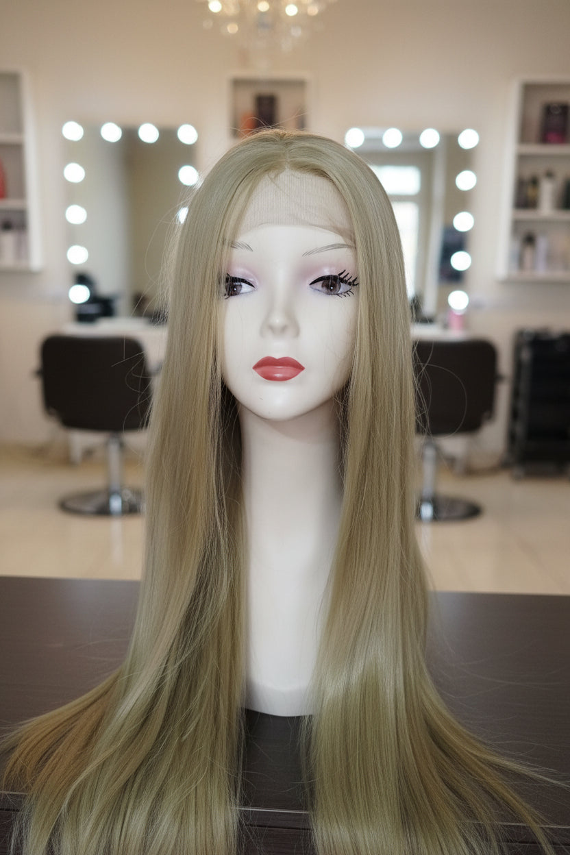 Peluca Sintética Lacia Rubio Ceniza Lace Front