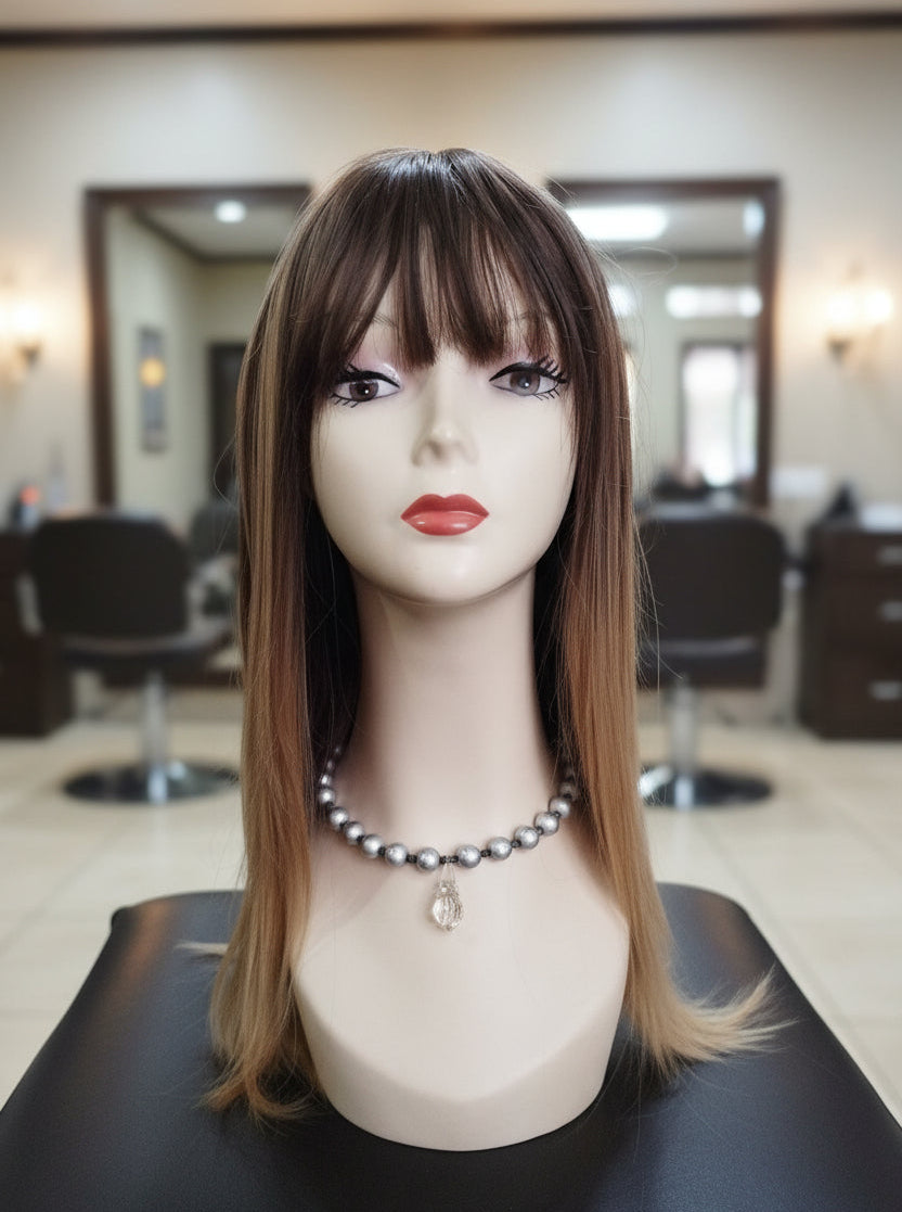 Peluca sintetica lacia efecto Balayage 50 cm