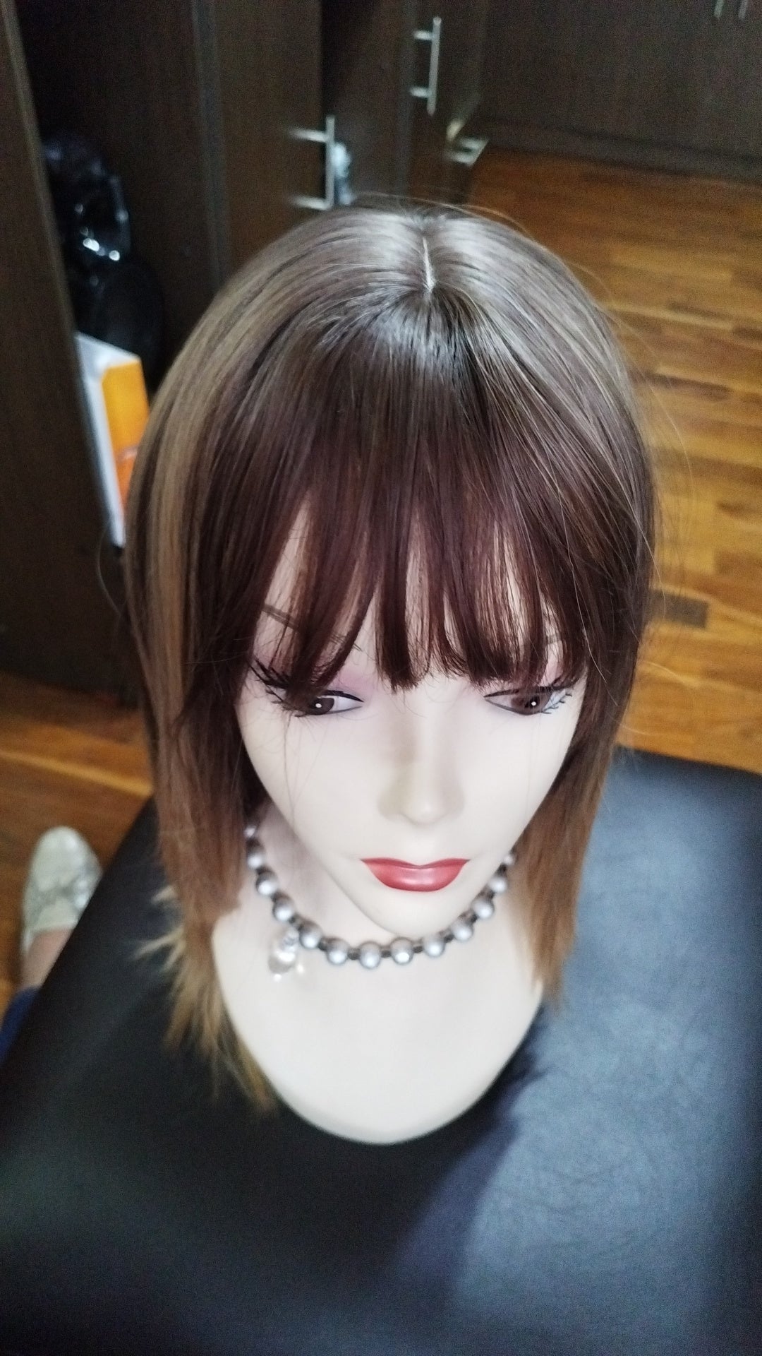 Peluca sintetica lacia efecto Balayage 50 cm
