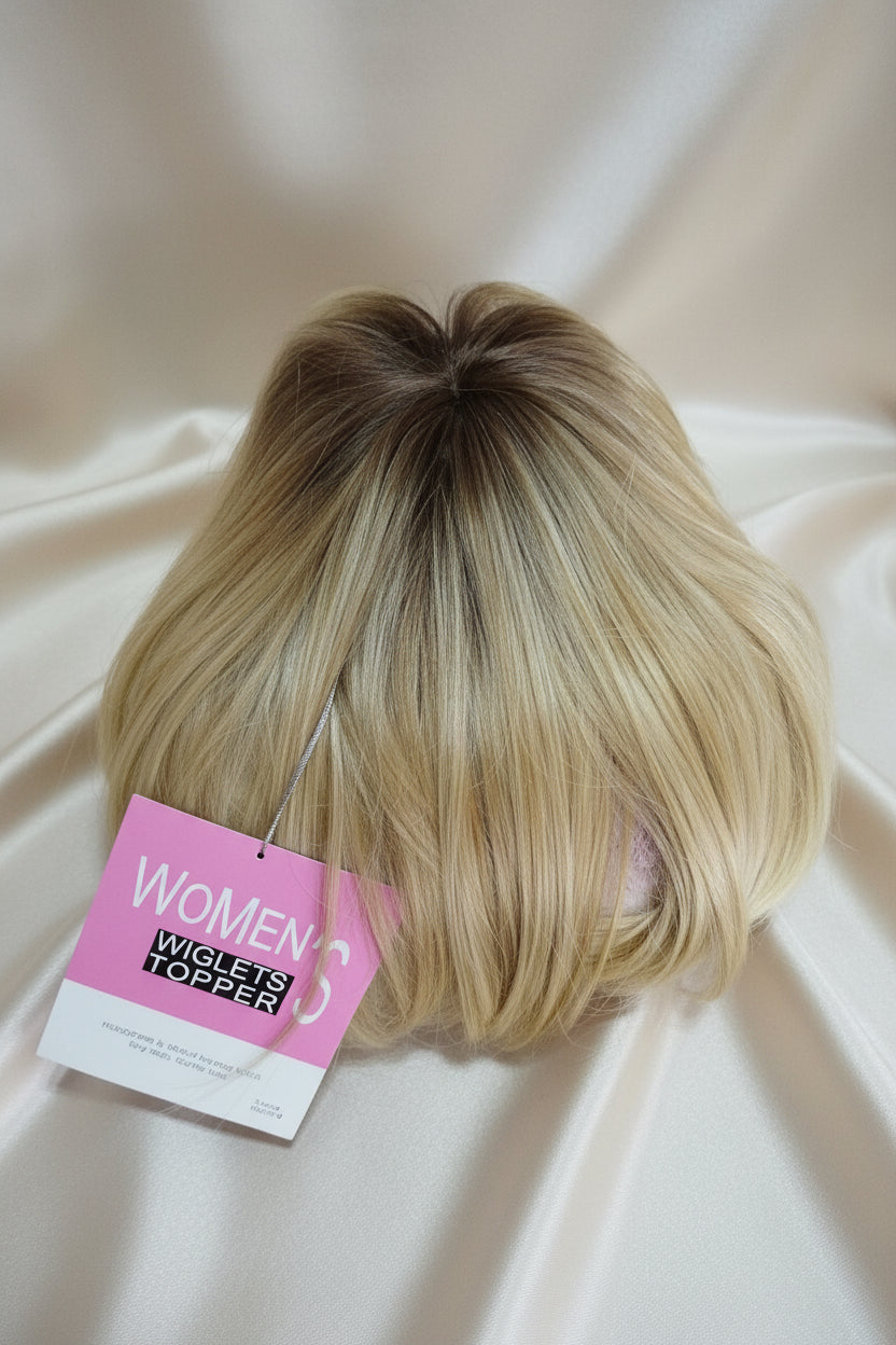 Topper sintetico rubio balayage