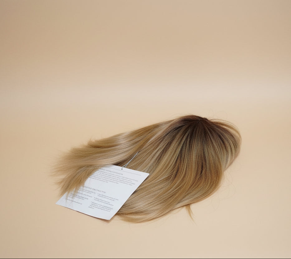 Topper sintetico rubio balayage
