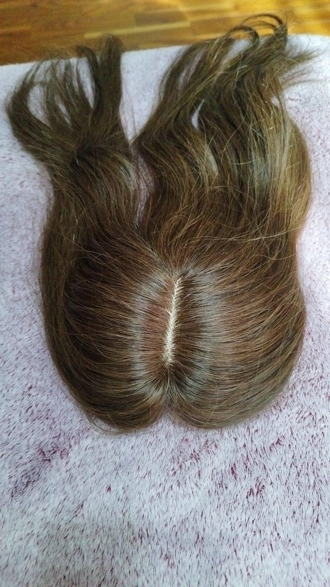 Topper cabello natural castaño mediano