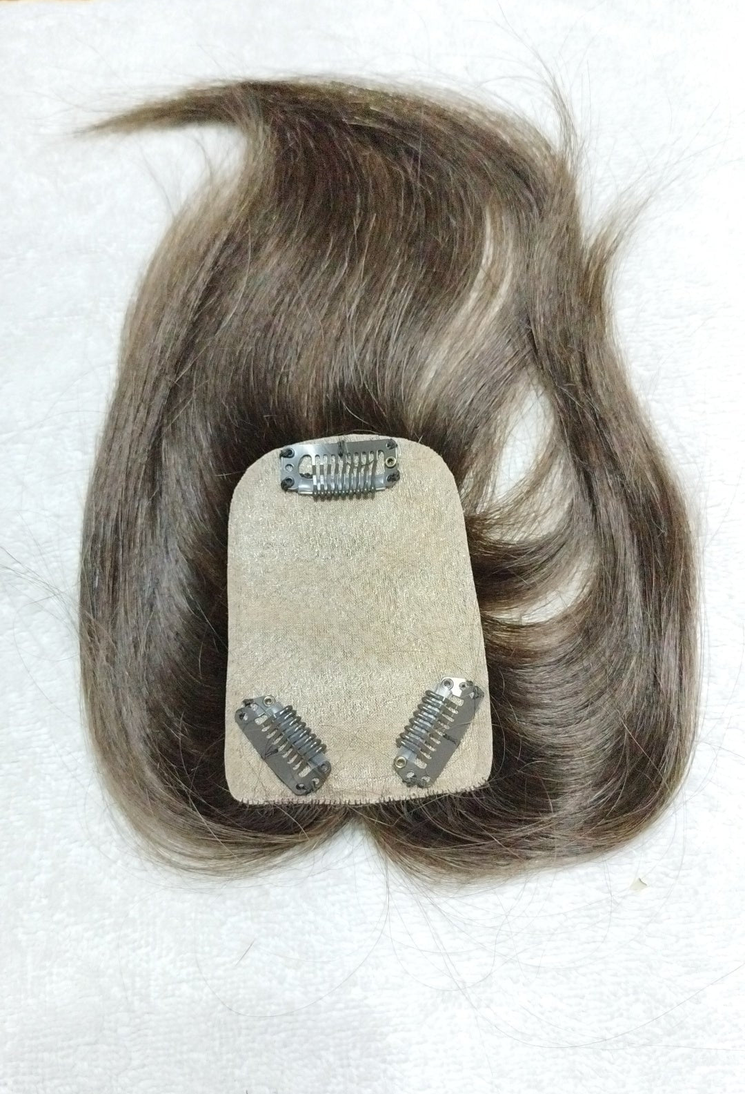 Topper 100% natural color castaño oscuro mediano