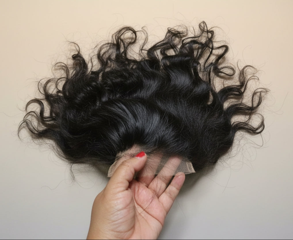 Topper 100% natural color negro lace Front
