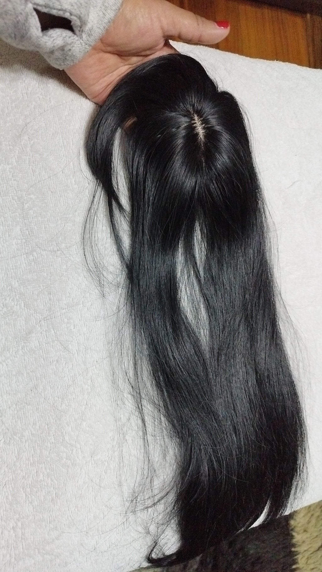 Topper sintetico color negro con cerquillo 50 cm