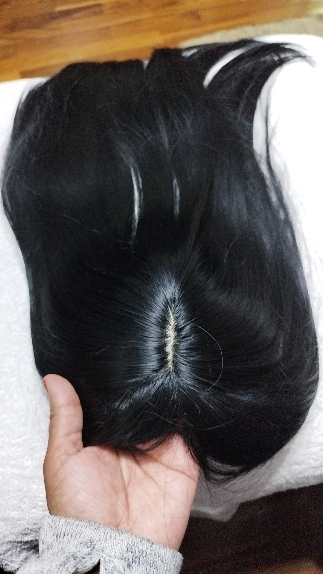Topper sintetico color negro con cerquillo 50 cm