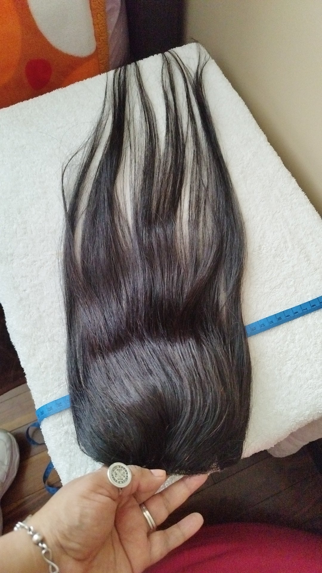 Topper de Cabello 100% Natural lacio sin Cerquillo 50-55 cm