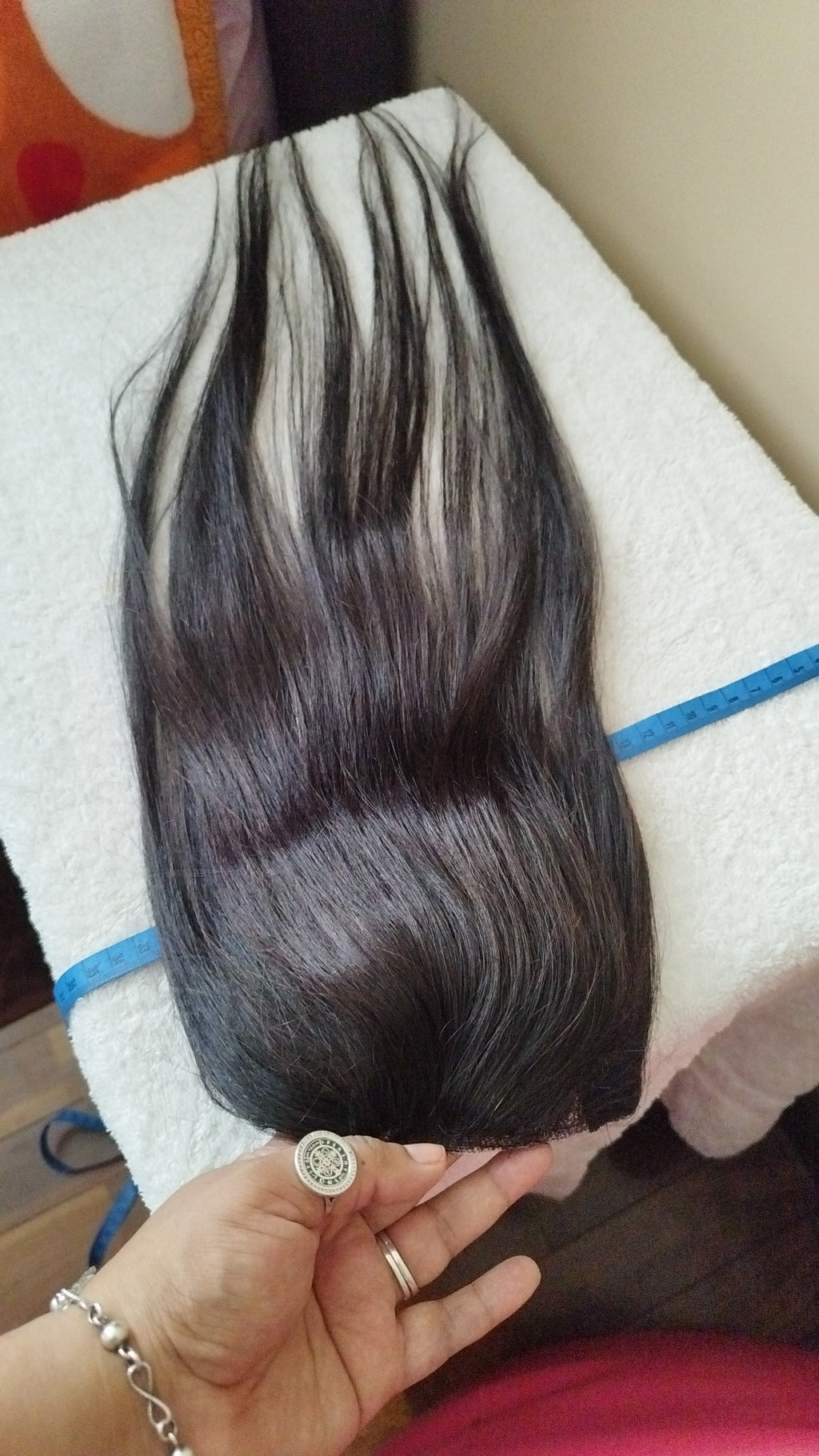 Topper de Cabello 100% Natural lacio sin Cerquillo 50-55 cm