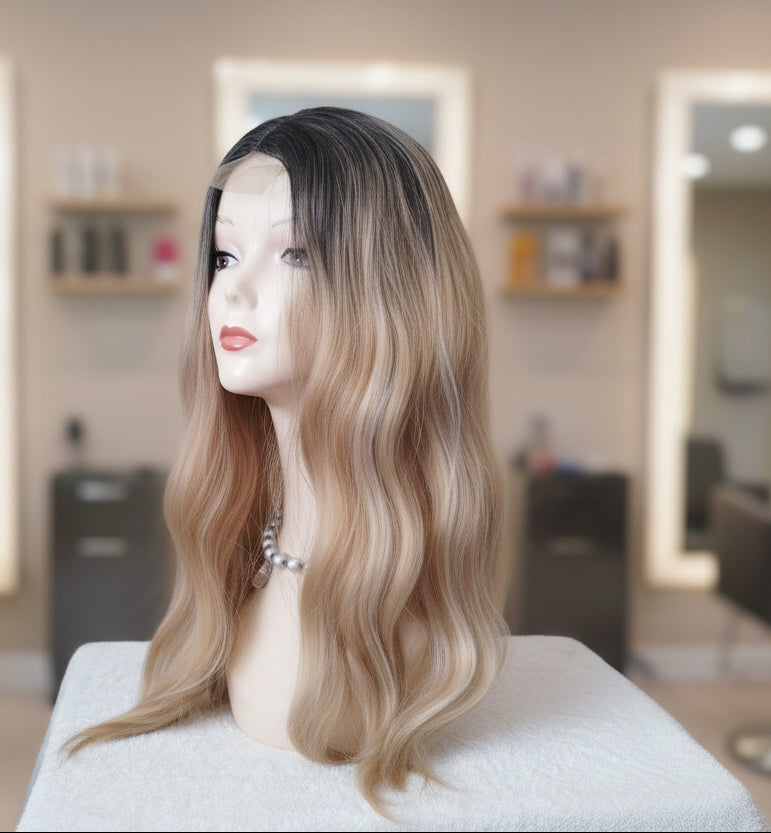 Topper sintetico rubio efecto balayage 55-60 cm