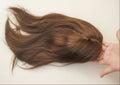Topper Capilar Natural 50-55 cm – Color Castaño Sin Cerquillo