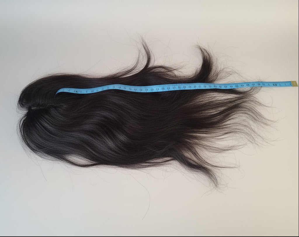Topper Natural 100% Humano Color Negro 40-45 cm