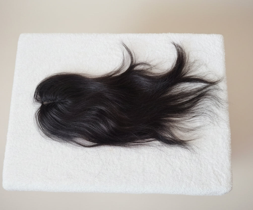 Topper Natural 100% Humano Color Negro 40-45 cm