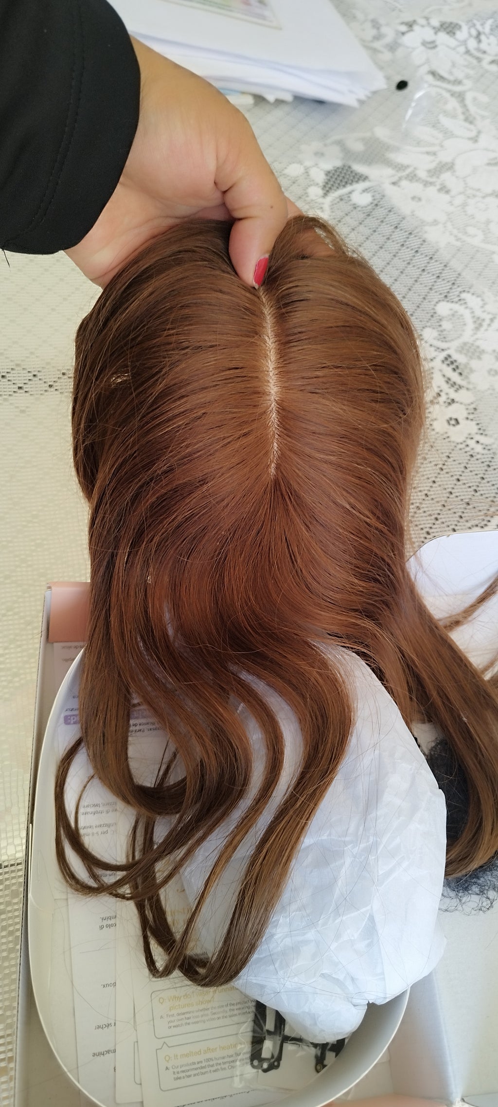 Topper Capilar Natural Castaño Mediano 30-35 cm