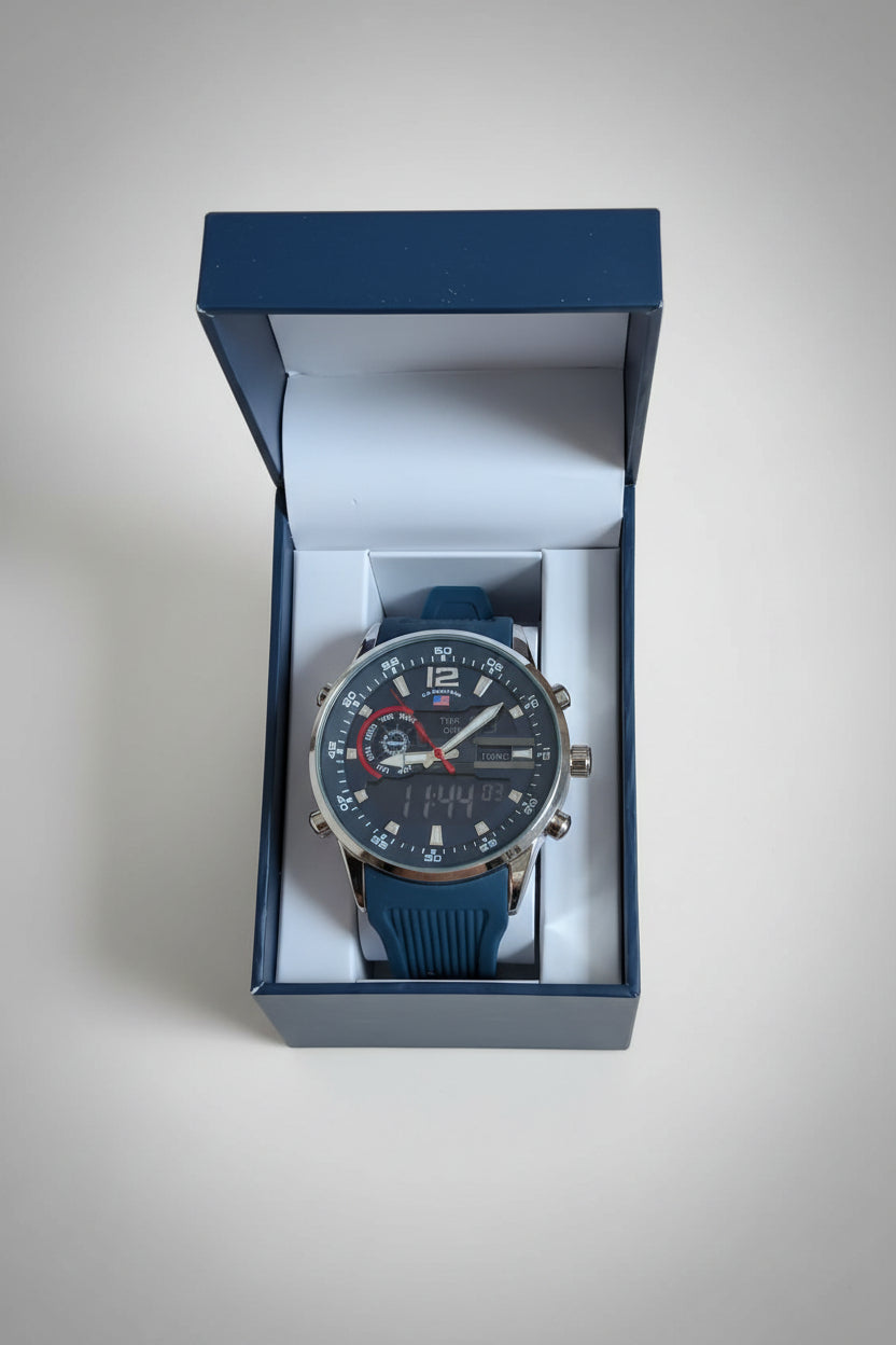 Reloj digital y analogico U.S. Polo ASSN. Pantalla dual analógica-digital con cristal mineral resistente a arañazos