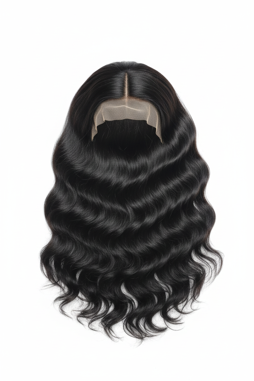 Topper Sintético Negro Lace Front - Textura