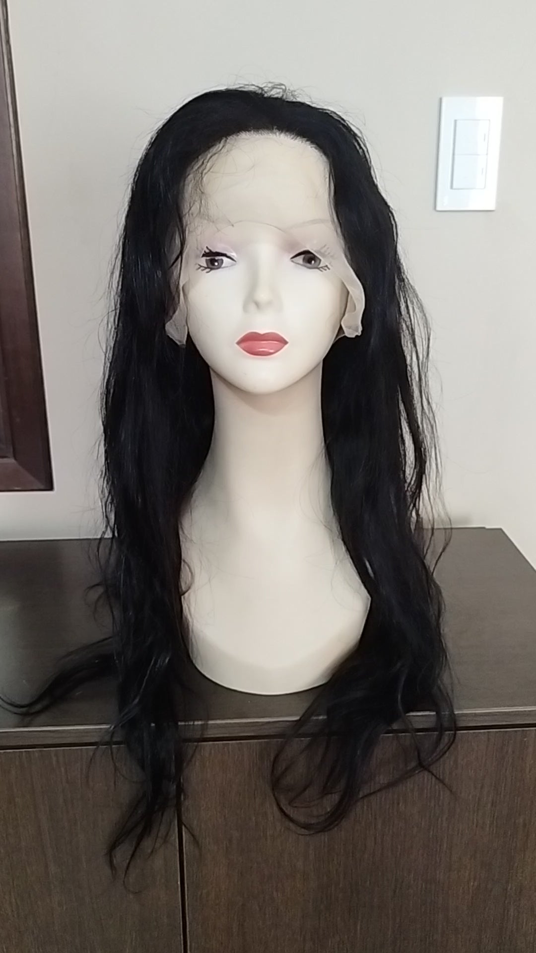 Peluca Natural 100% Humana, 70 cm
